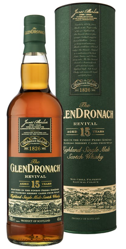 Glendronach Revival Single Malt Scotch Whisky 15 year old 750ml