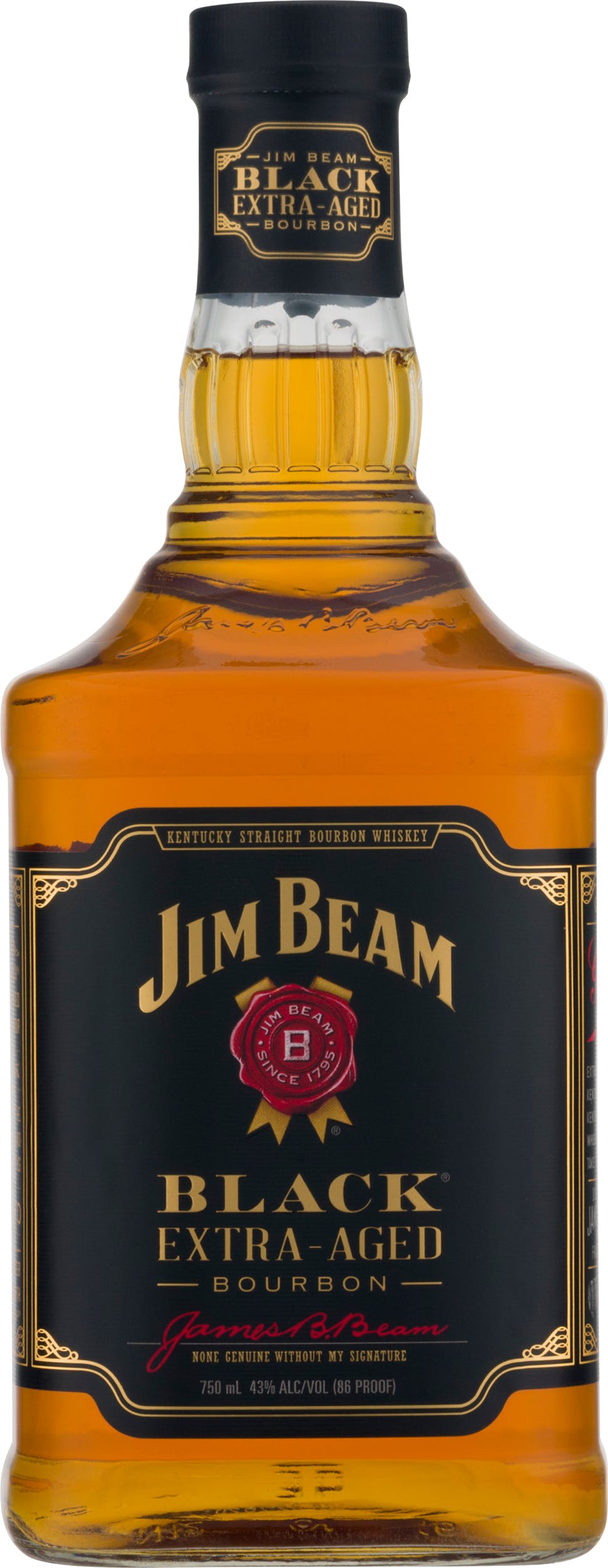Label 750ml - Yankee Jim Beam Black Spirits