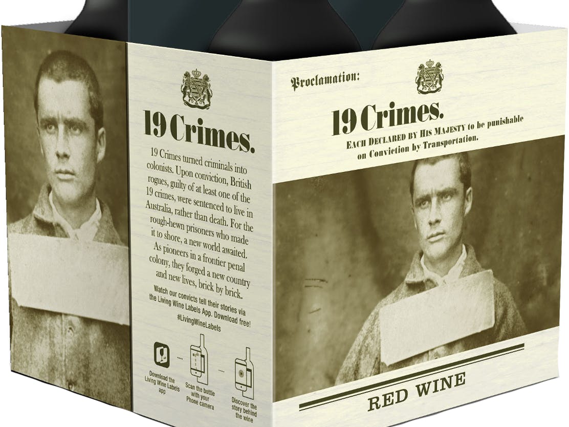 19 Crimes Red Wine 4 pack 187ml - Petite Cellars