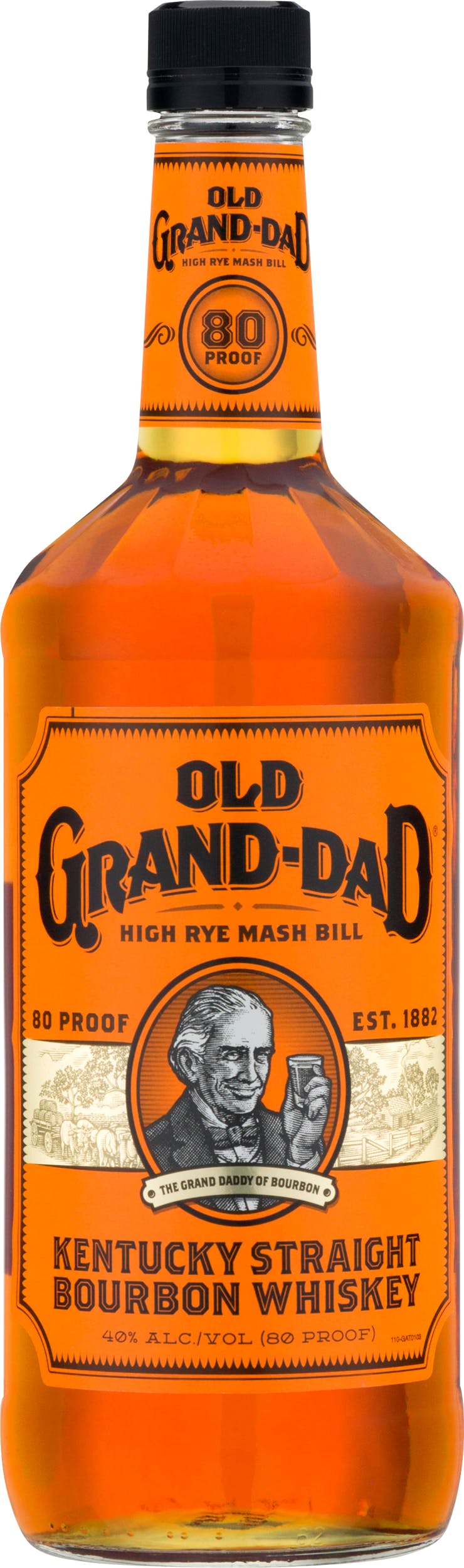 Old Grand-Dad Kentucky Straight Bourbon Whiskey 80 Proof 1L