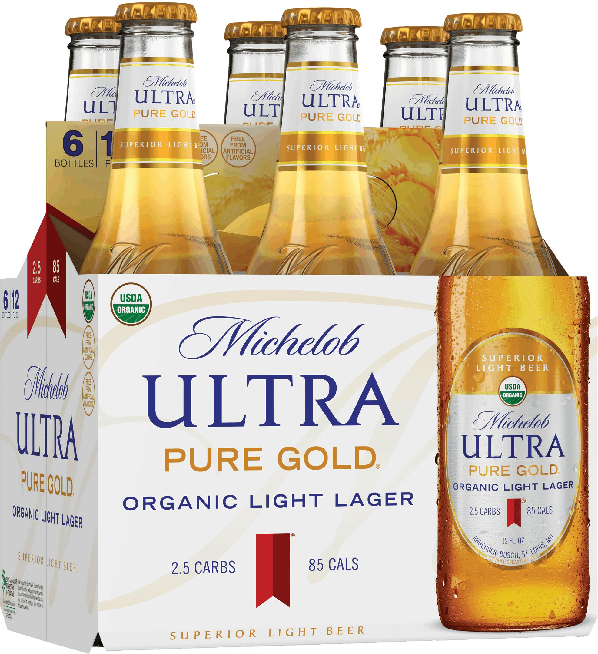 Michelob Ultra Pure Gold 6 pack 12 oz. Bottle