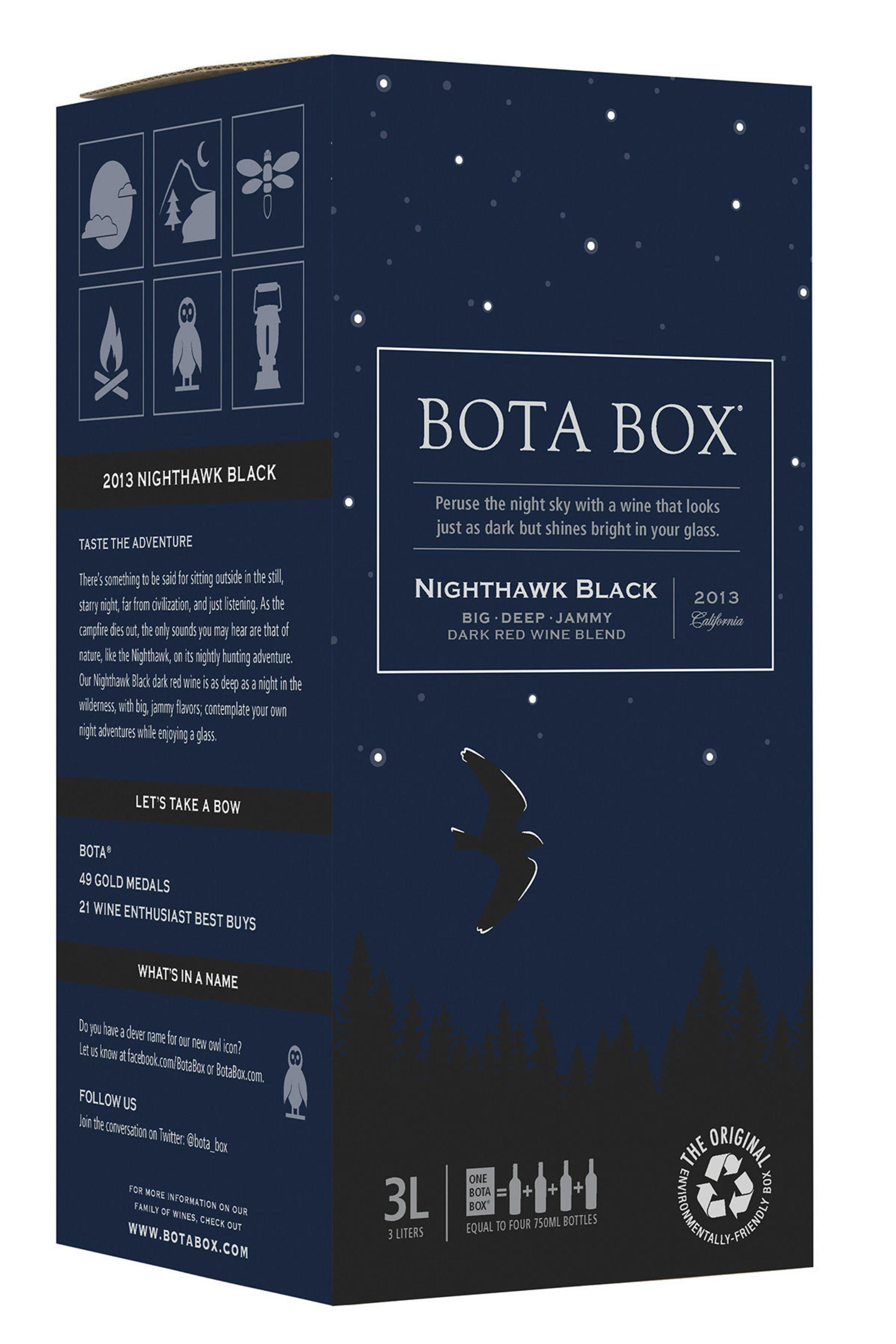 Bota Box Nighthawk Black Red Blend 3L Box Buster's Liquors & Wines