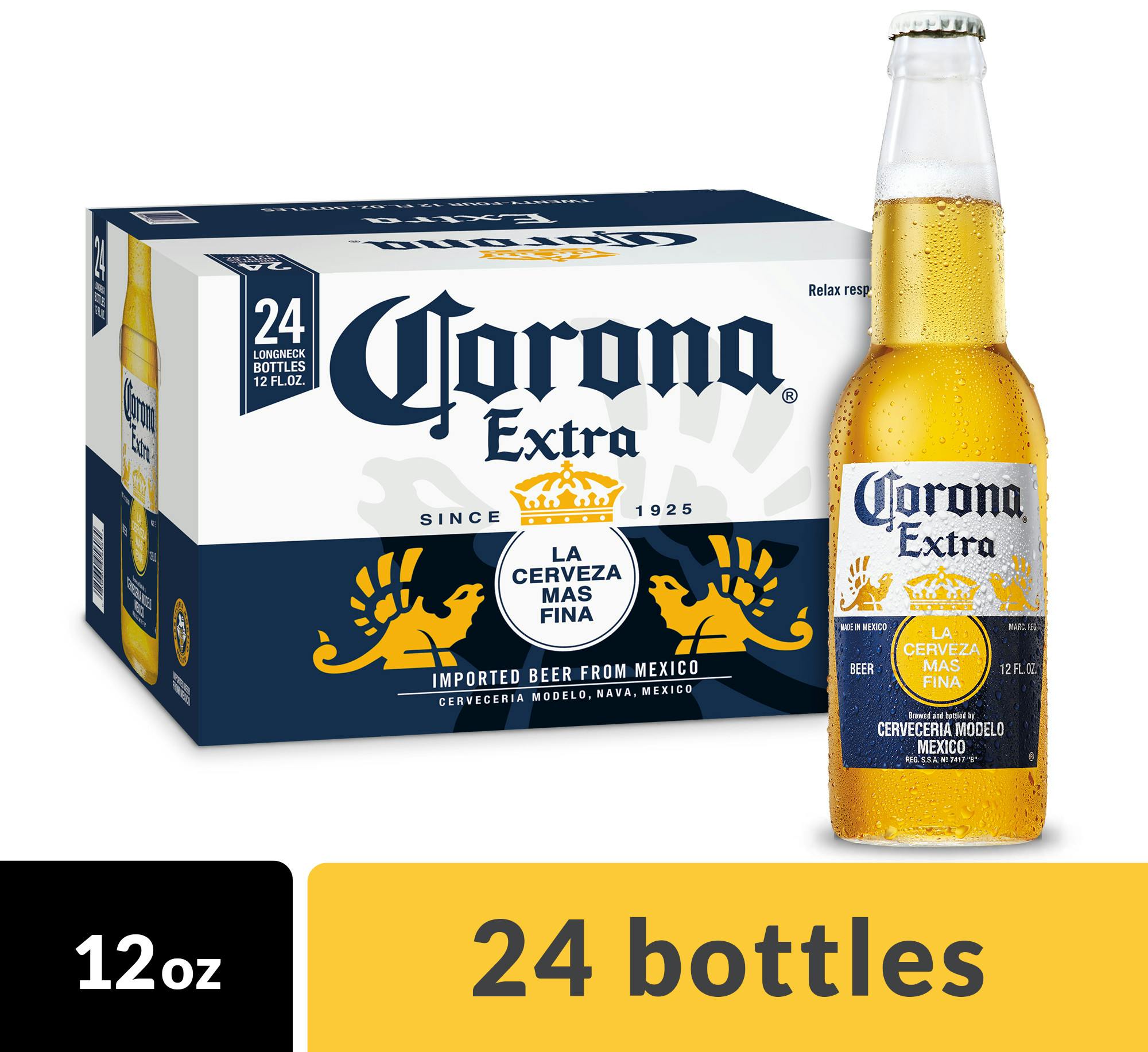 atlántico Óxido Extraer Corona Extra - Case 24 pack 12 oz. Bottle - Garden State Discount Liquors