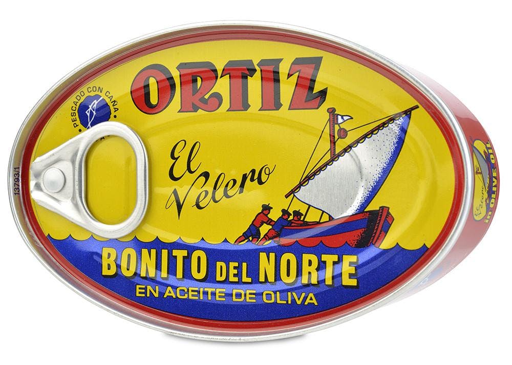 Ortiz El Velero Bonito Del Norte Tuna Packed in Olive Oil 4 oz. Can