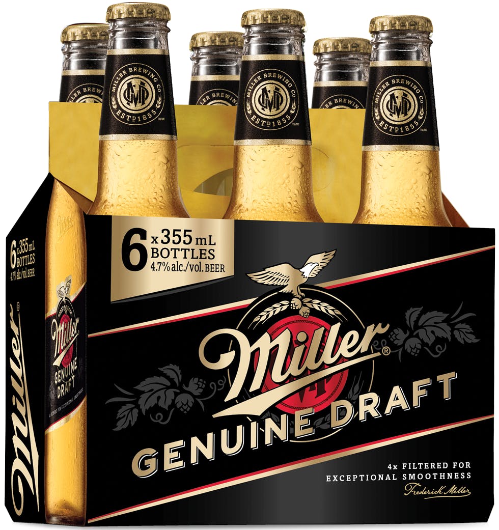 Miller Genuine Draft 6 pack Bottle - Stirling Fine Wines