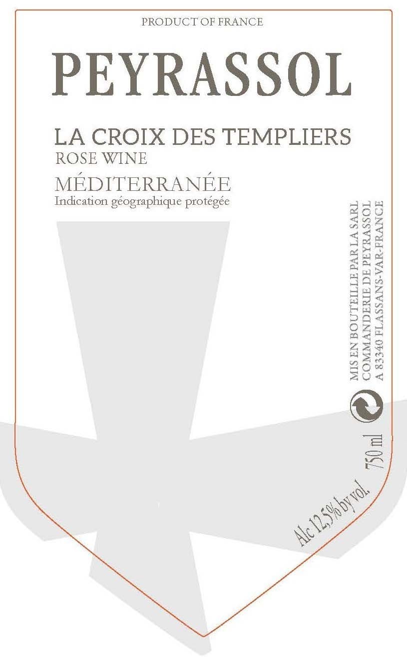 Commanderie De Peyrassol La Croix Des Templiers Rose 19 Liquors Inc