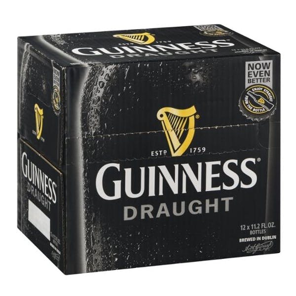 Guinness Draught - Case 24 pack 12 oz. Bottle - Garden State Discount ...