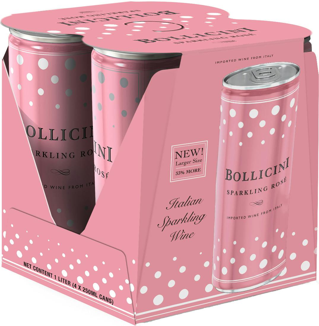 Bollicini Sparkling Rose 4 pack 250ml Can Stirling Fine Wines