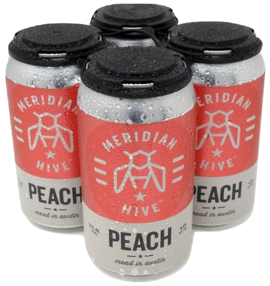 Meridian Hive Meadery Peach Mead 4 pack 12 oz. Can Buster's Liquors