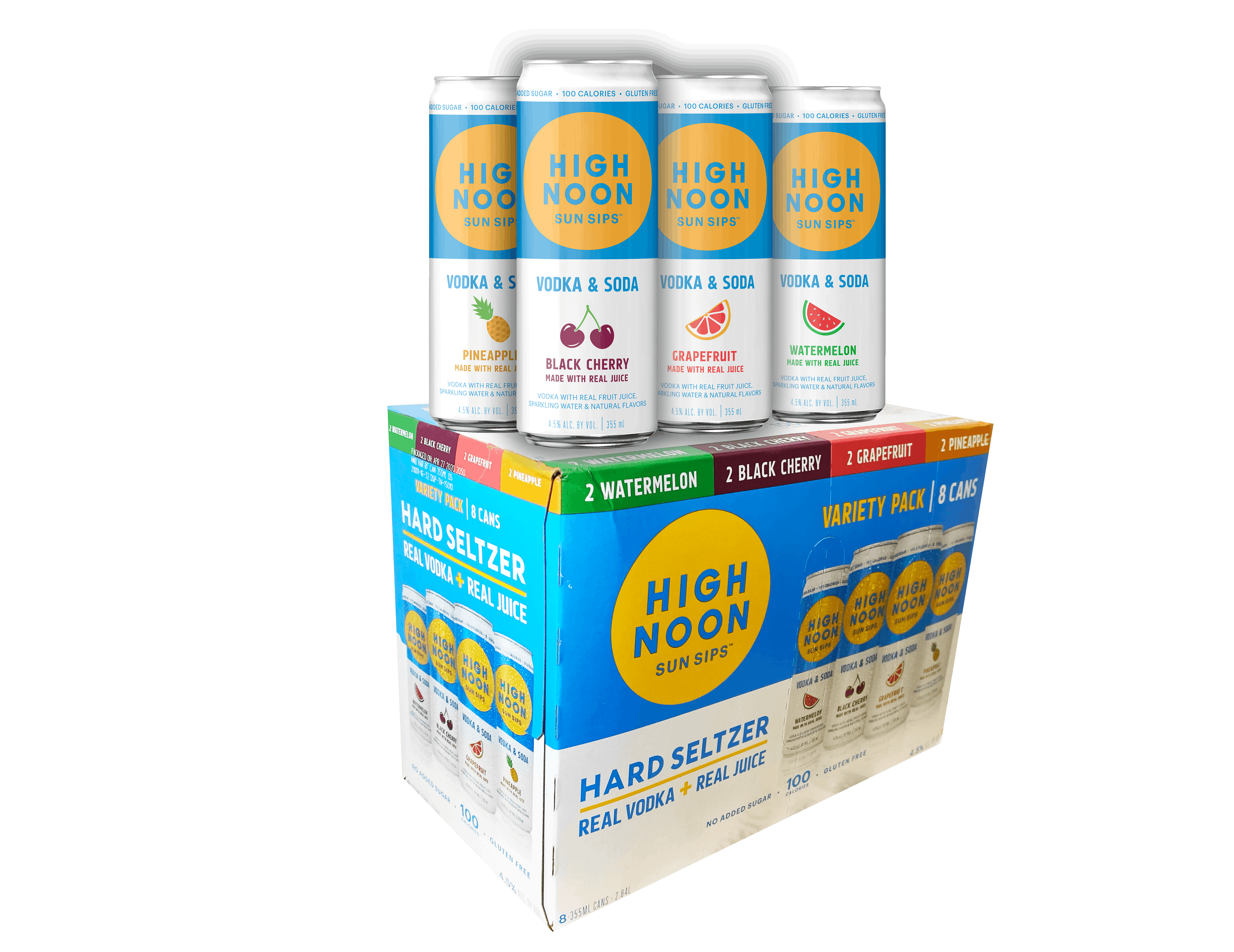High Noon Spirits Sun Sips Hard Seltzer Variety Pack 8 pack 12 oz