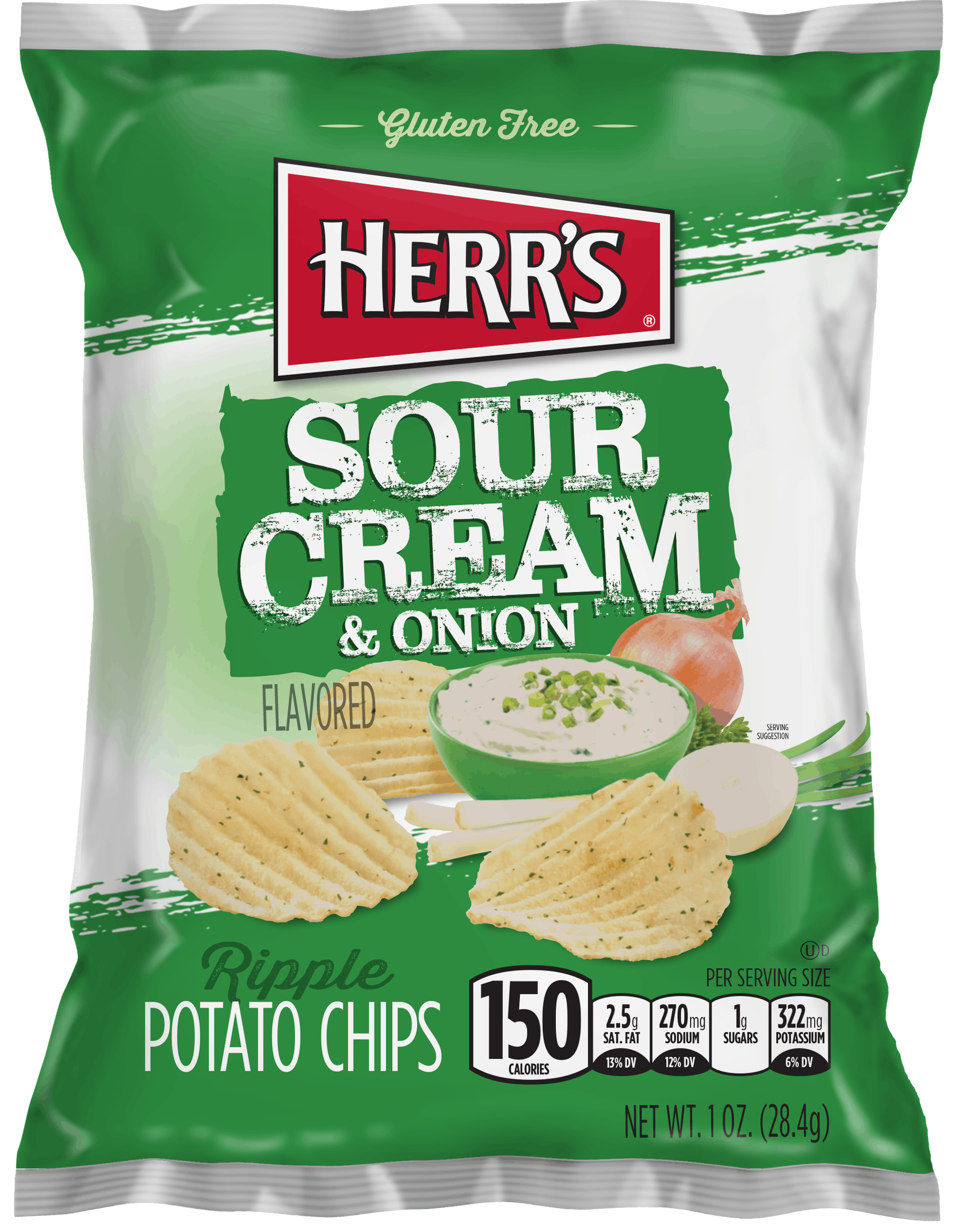 Herr's Sour Cream and Onion Potato Chips Bottle Shop of Spring Lake
