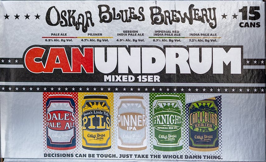 Oskar Blues CANundrum Mixed 15 Pack 15 pack 12 oz. Can - Petite Cellars