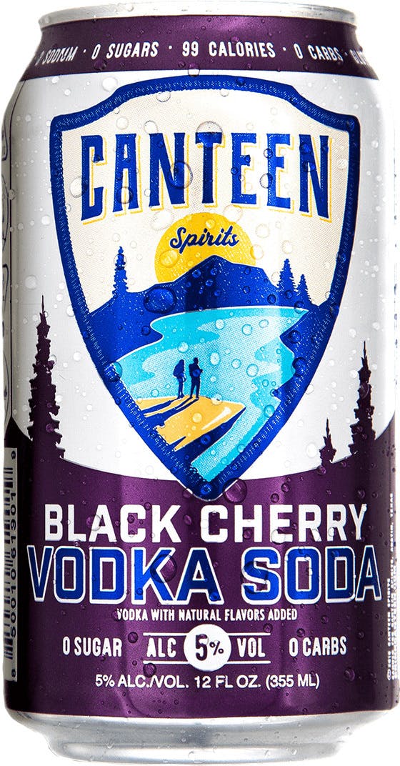 Canteen Spirits Vodka Soda Black Cherry 4 pack 12 oz. Buster's