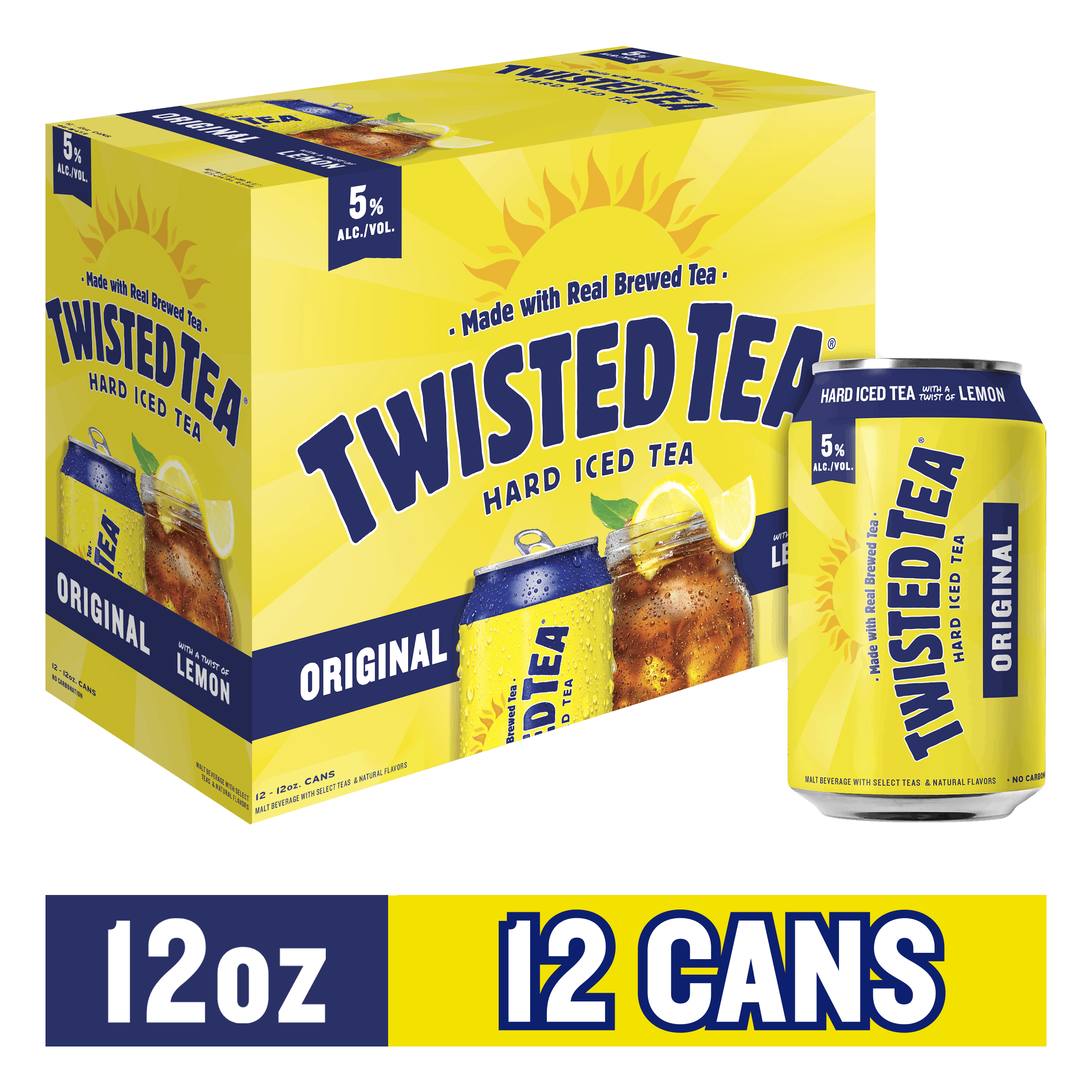 Twisted Tea Original Hard Iced Tea 12 Pack 12 Oz. Can - Allendale Wine ...