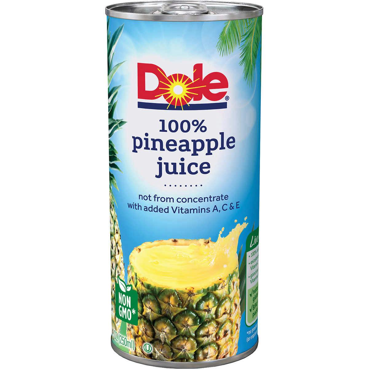 Pineapple juice in clearance can