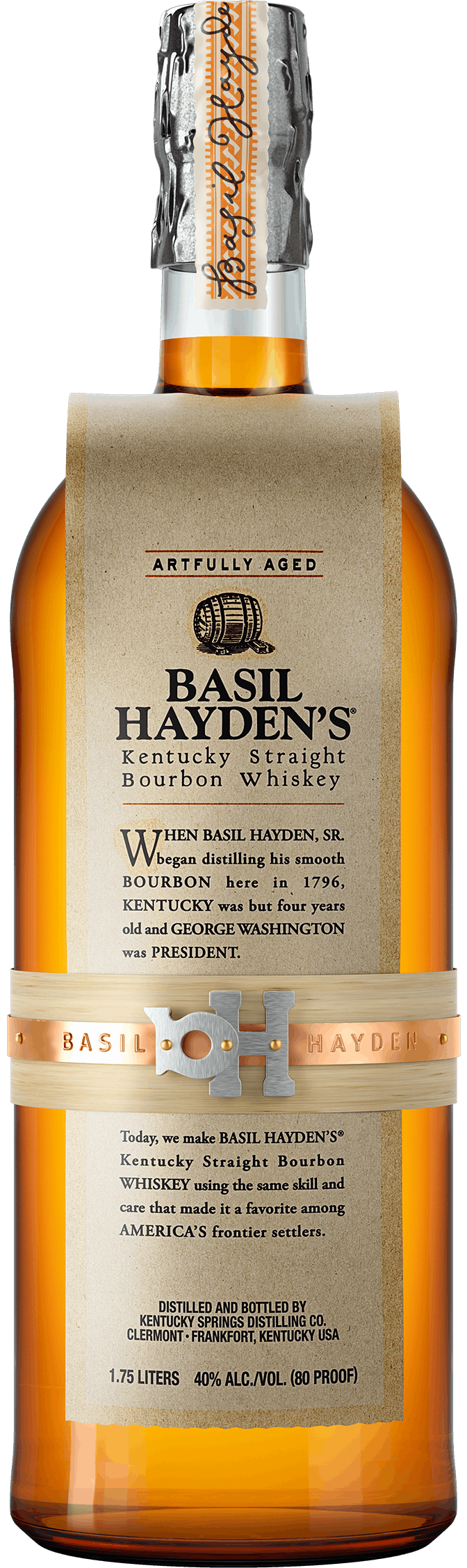Basil Hayden Kentucky Stirling 750ml year Fine Bourbon Whiskey 8 Wines Straight - old