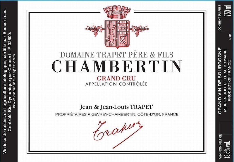 Domaine Trapet Vin Rouge 2017, Grand Cru, AOC Chambertin