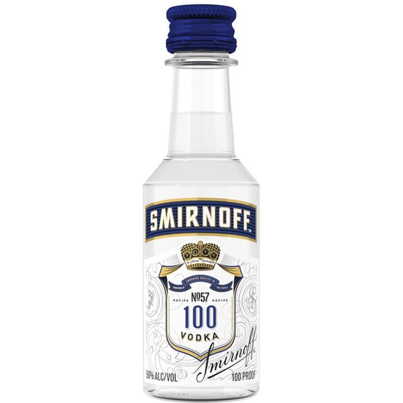 100 Smirnoff Shoppe Vodka Proof Wine Allendale 50ml -