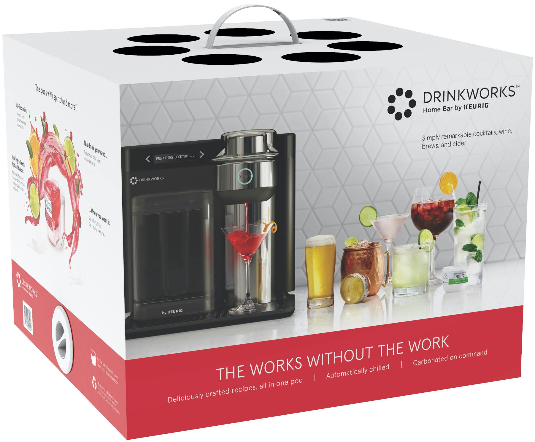 Drinkworks Home Bar Single-Serve Pod-Based Premium Cocktail Maker