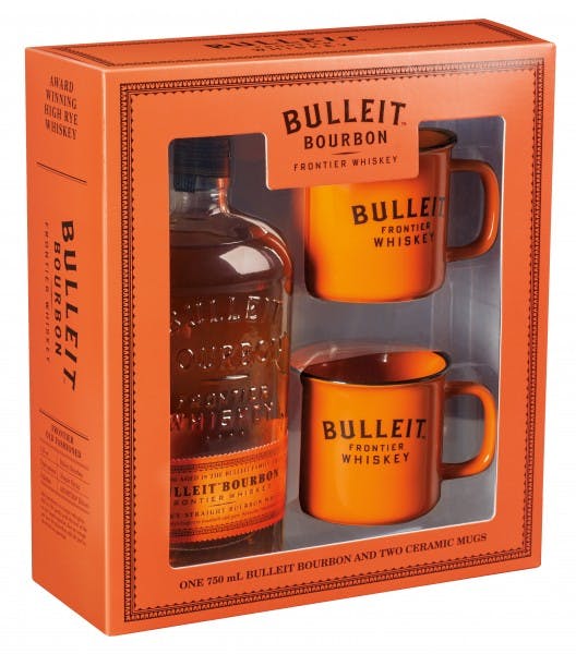 Bulleit Kentucky Straight Bourbon Whiskey Gift Set with 2 Mugs 750ml -  Kelly's Liquor