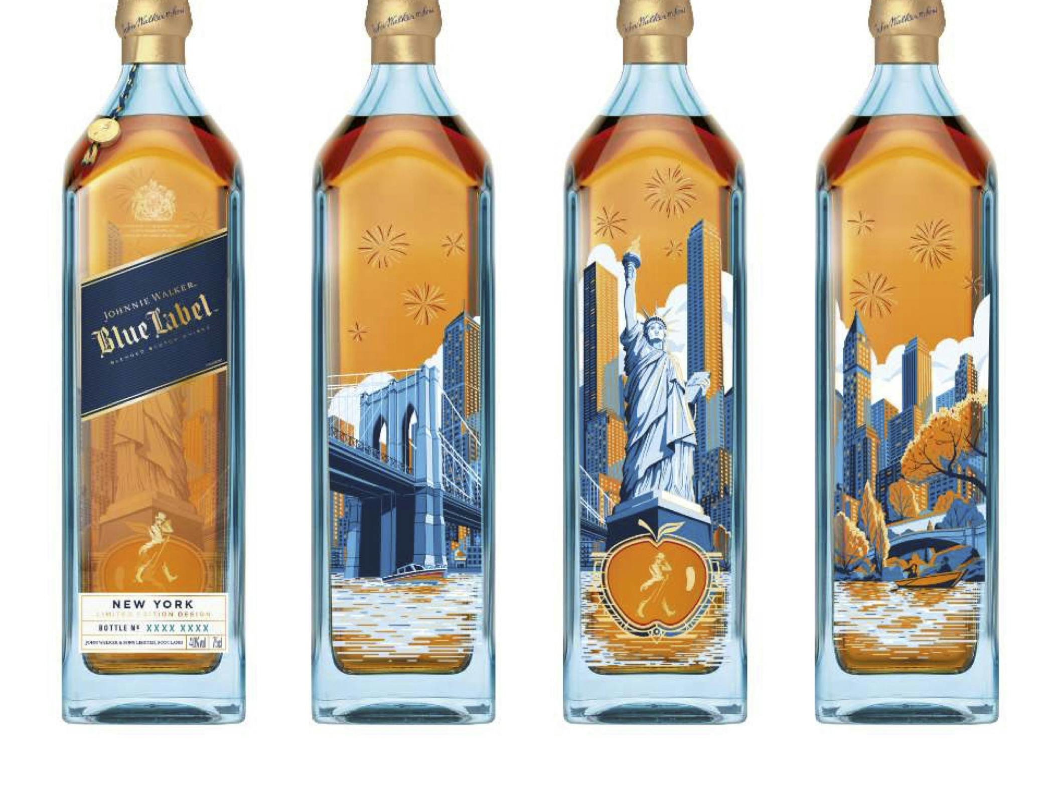 verteren elf Beschikbaar Johnnie Walker Blue Label Limited Editon New York Skyline 750ml - Kelly's  Liquor