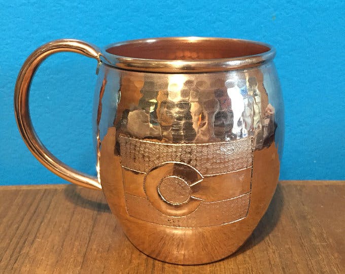 16oz-Hand Hammered Straight Pure Copper Moscow Mule Mug (4)