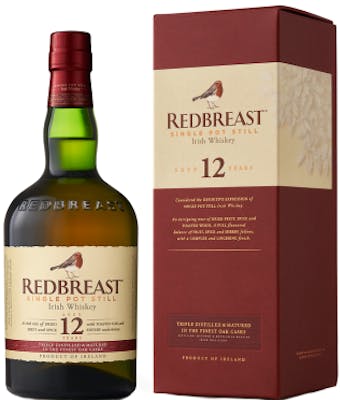 Redbreast Single Pot Still Irish Whiskey 12 YR. 750ml.