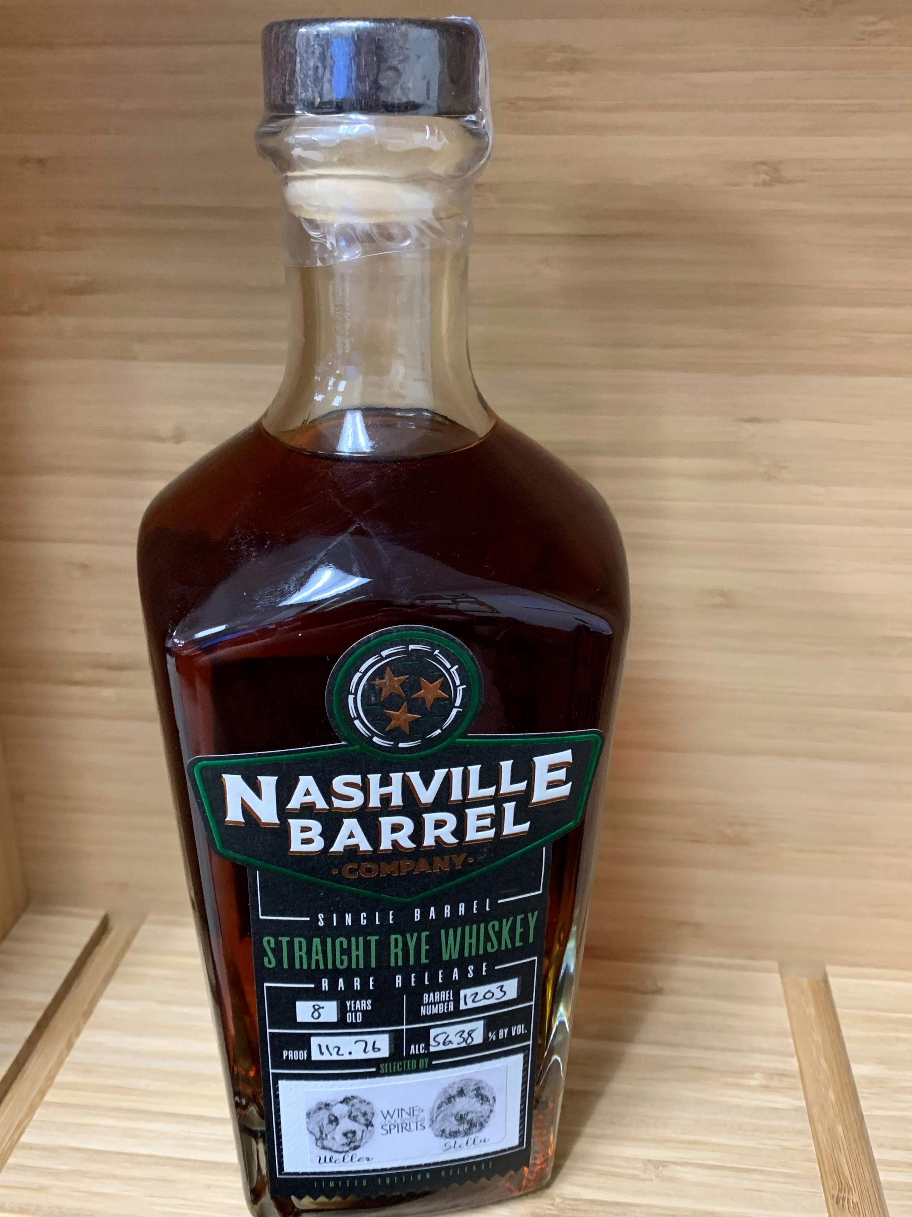 Nashville Barrel Co Single Barrel Rye 7 Year Old Cool Springs Wines And Spirits