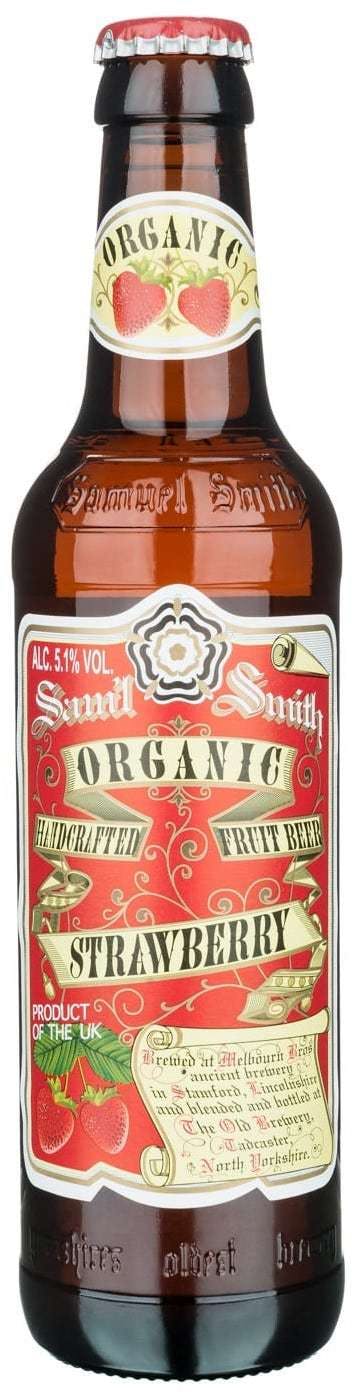 Samuel Smith Organic Strawberry Ale 4 pack 12 oz. Bottle - Petite Cellars