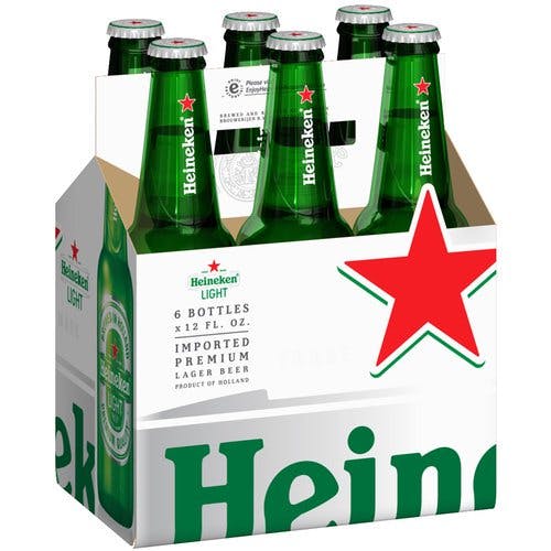 Heineken Light 6 pack 12 oz. Bottle - Allendale Wine Shoppe