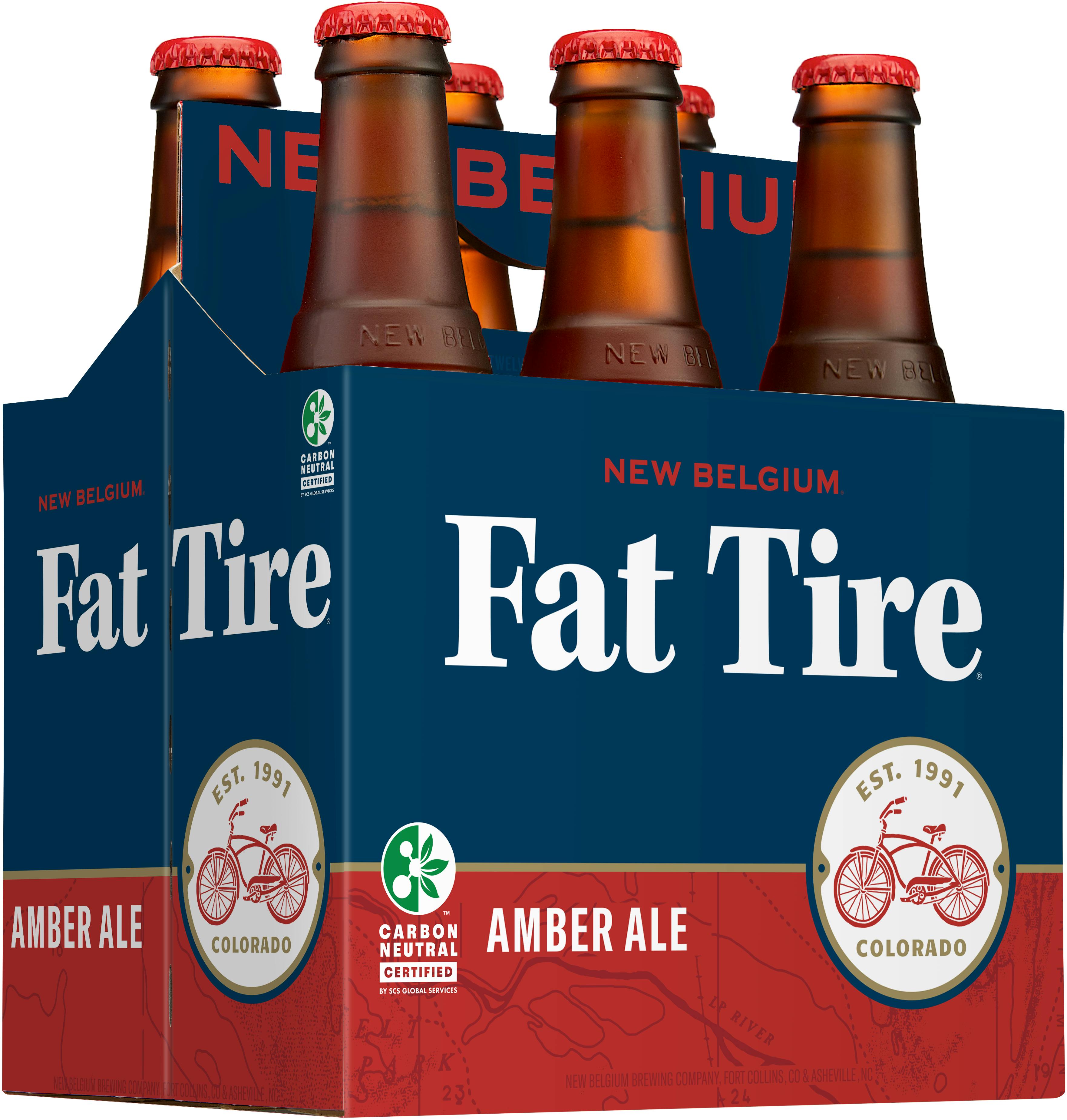 New Belgium Fat Tire Amber Ale 6 pack 12 oz. Bottle Vine Republic