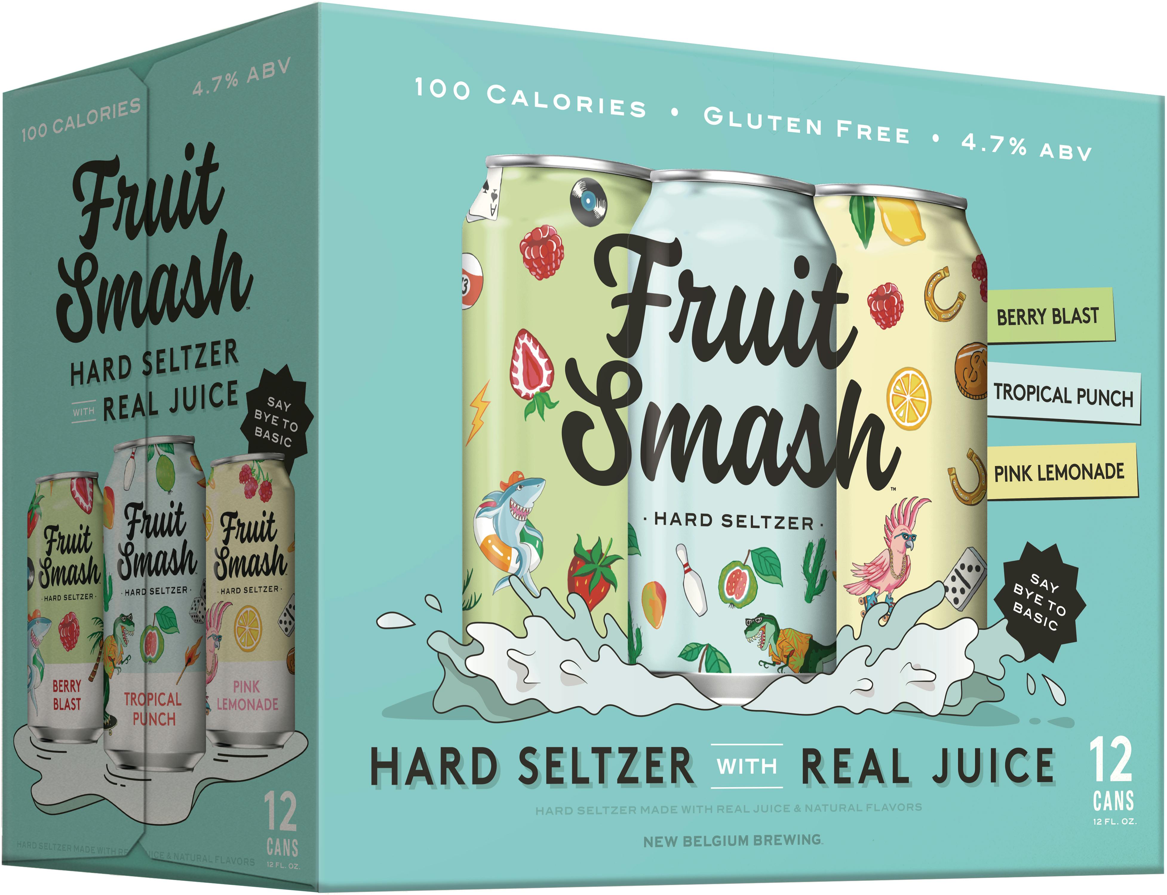 New Belgium Fruit Smash Hard Seltzer Variety Pack 12 pack 12 oz