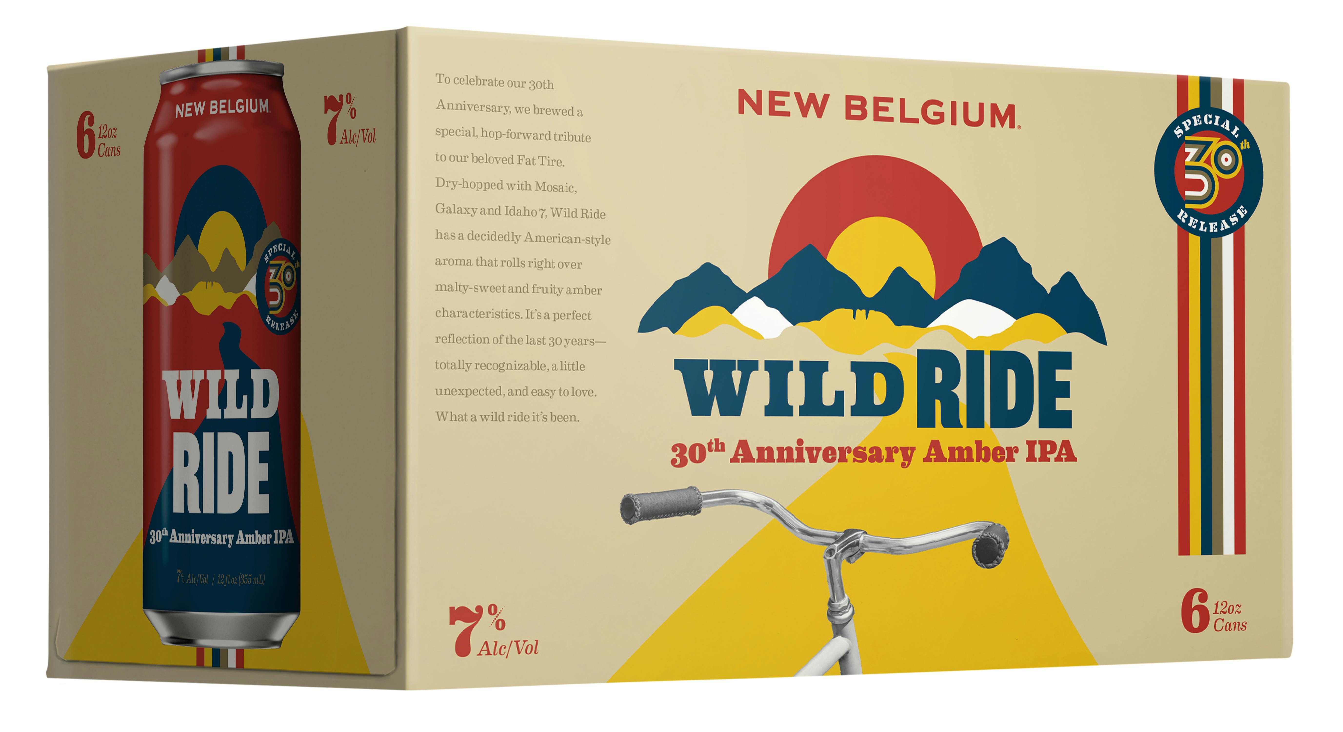 New Belgium Wild Ride 30th Anniversary Amber Ipa 6 Pack 12 Oz Can Joe Canal S Discount Liquor Outlet