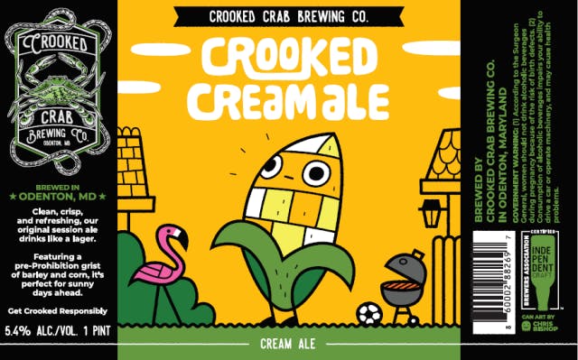 Crooked Crab Brewing Co. Crooked Cream Ale 6 pack 12 oz. - Petite Cellars