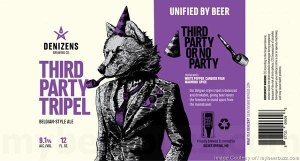 Denizens Brewing Company Third Party Triple 6 pack 12 oz. Can - Petite Cellars