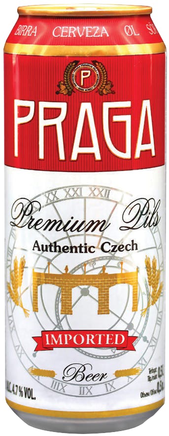 Budejovicky Mestansky Pivovar Praga Premium Pils 4 pack 16 oz. Can - Petite Cellars