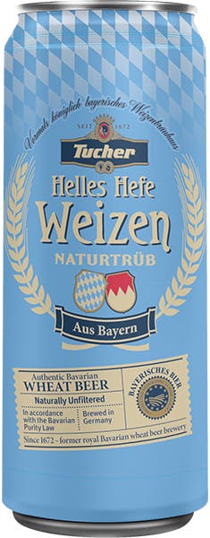 Brauerei Tucher Brau Helles Hefe Weizen 4 pack 16 oz. Can - Petite Cellars