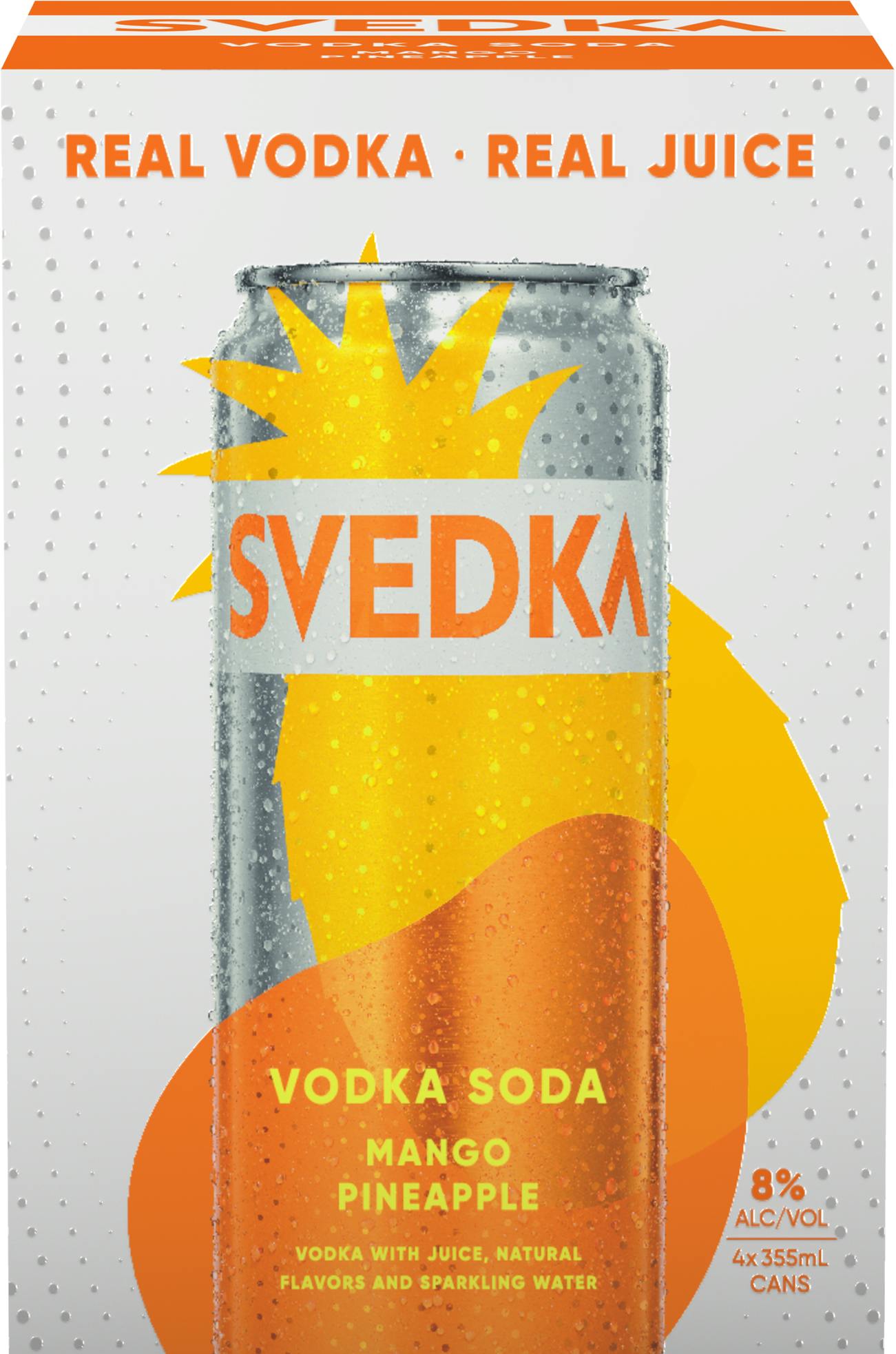 Svedka Mango Pineapple Vodka Soda 4 pack 355ml Can The Wine Guy