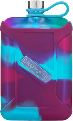 BruMate Liquor Canteen Tie-dye Swirl (Rainbow Titanium) 8 oz