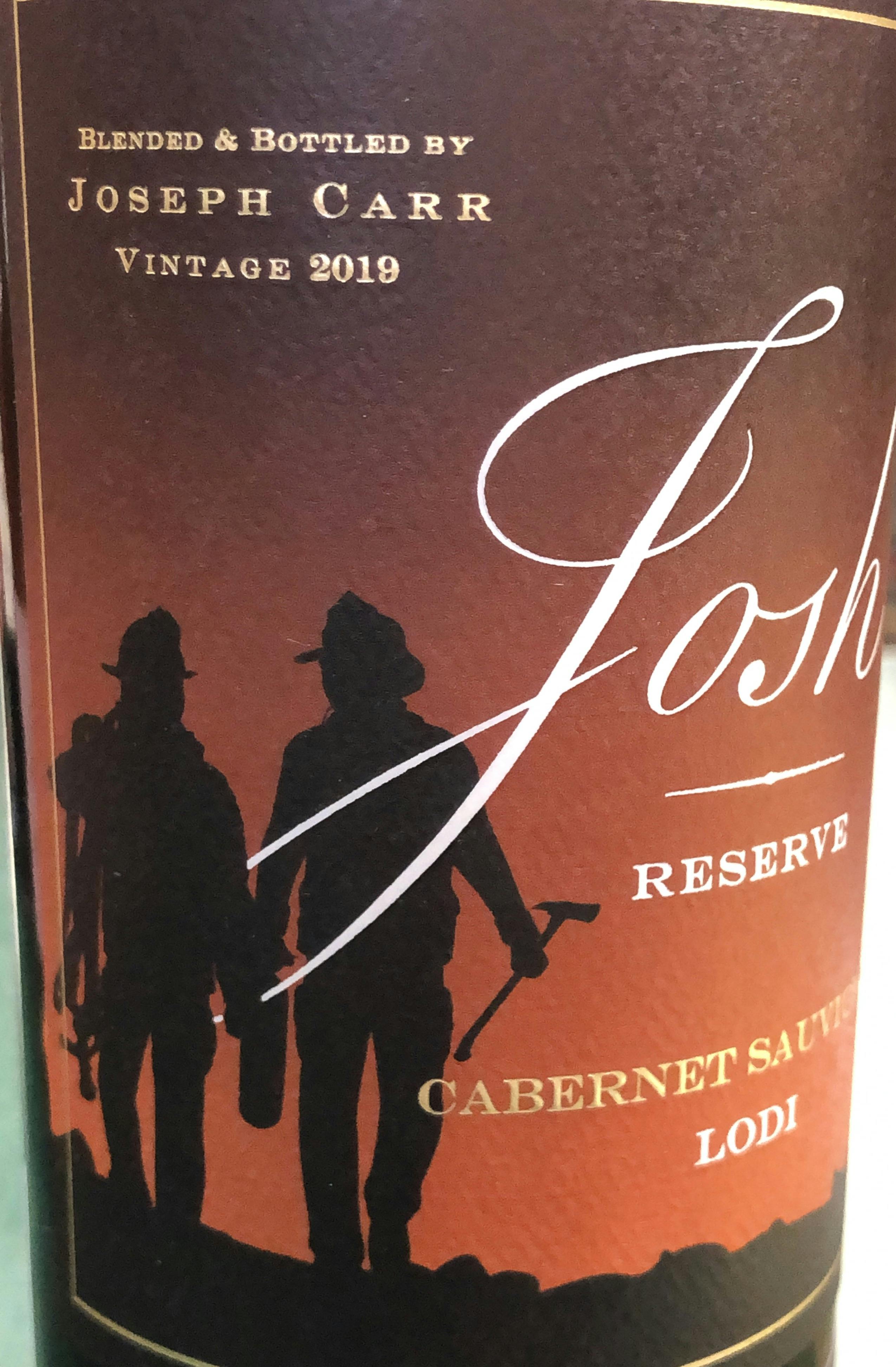Josh Cellars Sauvignon Reserve NVFC The National Volunteer Fire Council Label Lodi 2020
