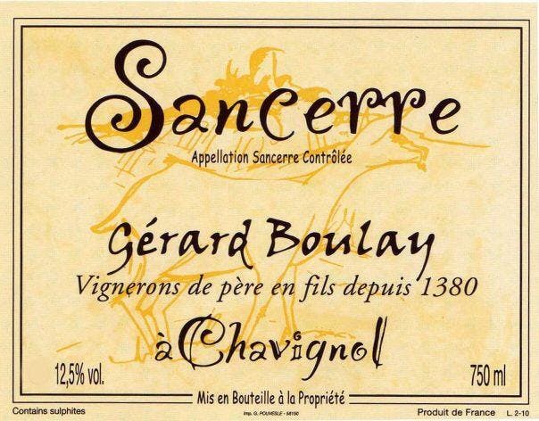 Gérard Boulay Sancerre Chavignol 2022 750ml - Bottle Shop of Spring Lake