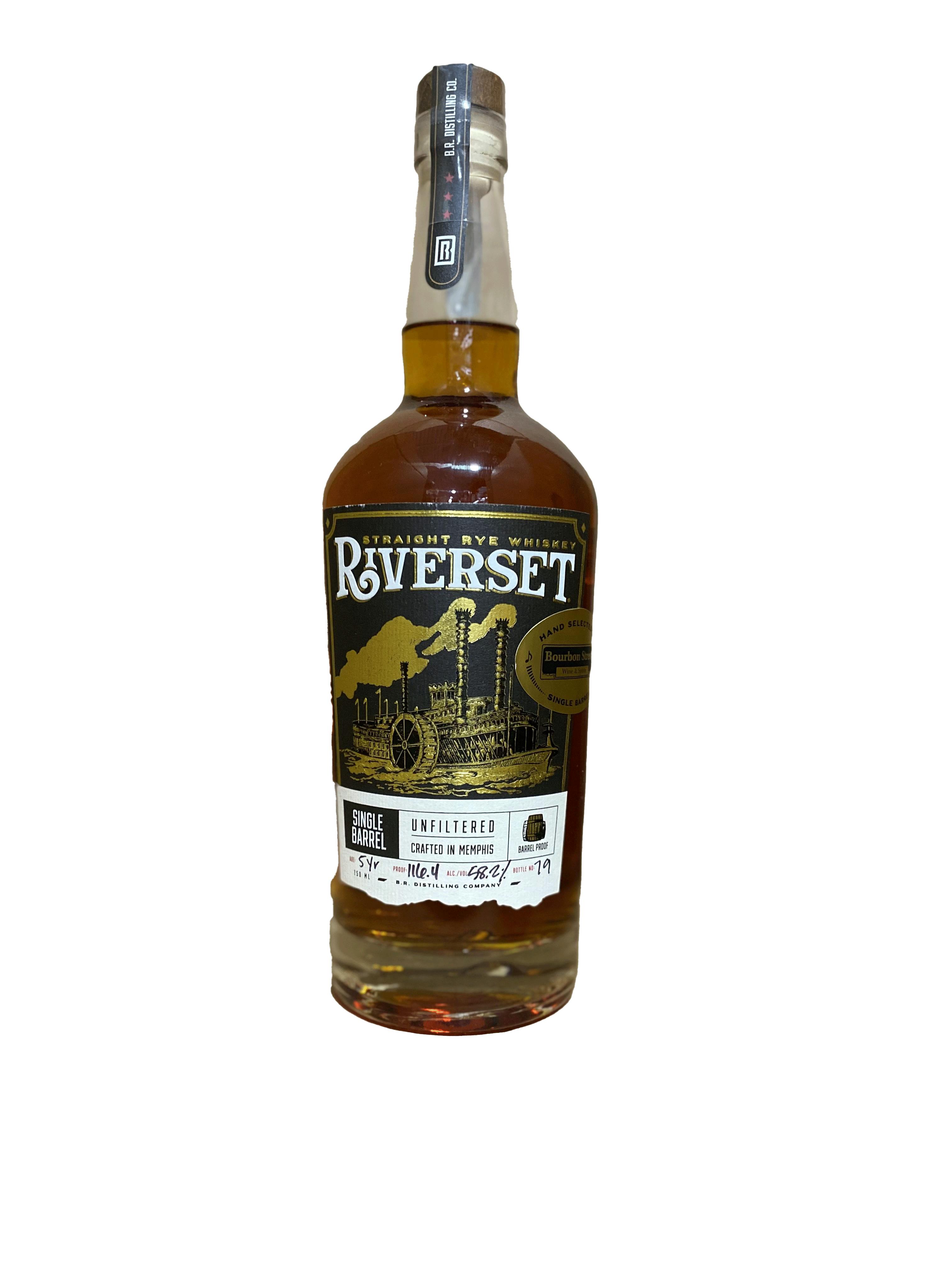 B.R. Distilling Riverset "Store Pick" Single Barrel Rye Selection #1 ...