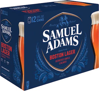 Samuel Adams Boston Lager 12 pack 12 oz. Can - New Canaan Wine