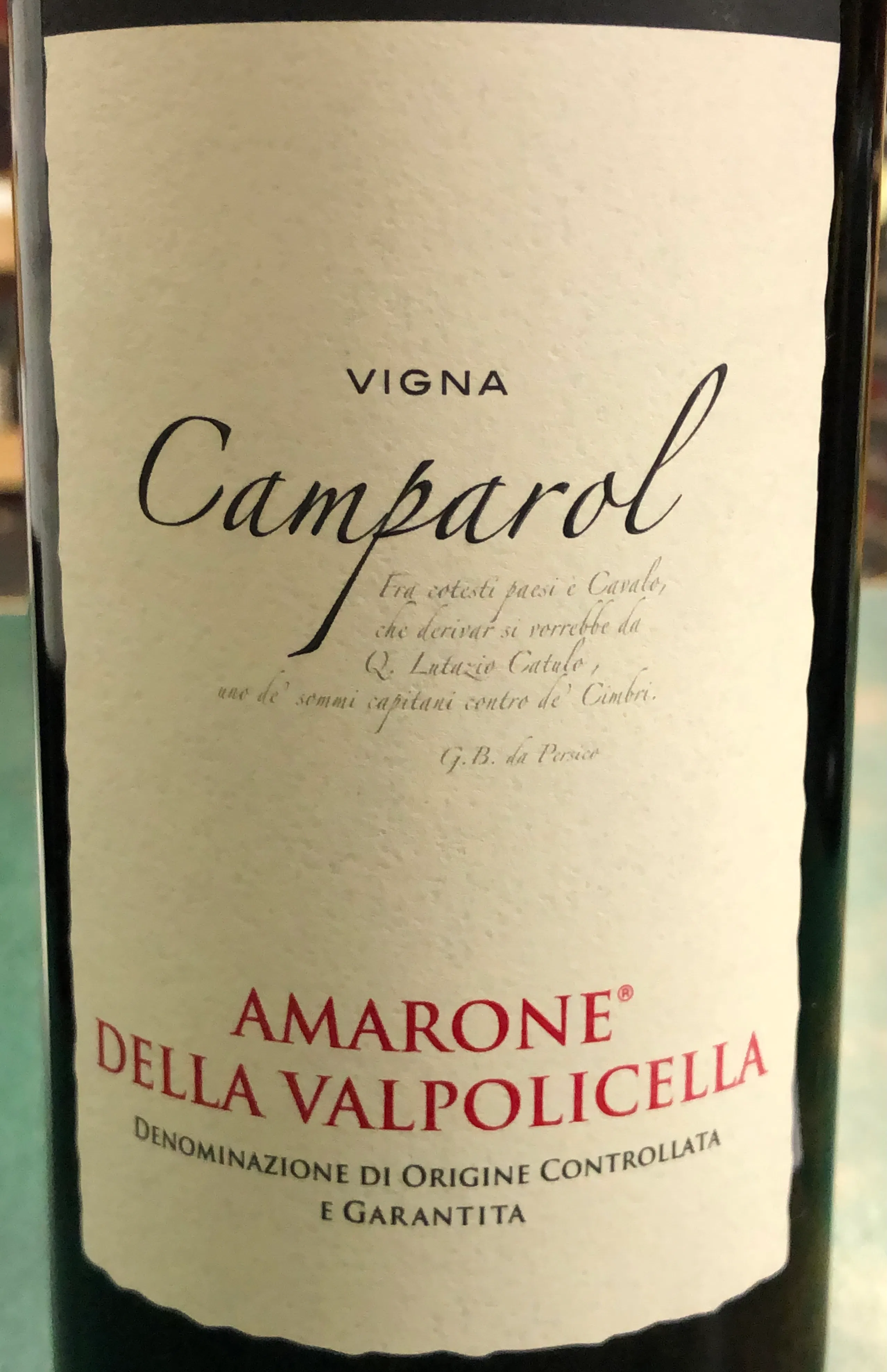 Corte Alta Fumane Vigna Camparol Amarone della Valpolicella