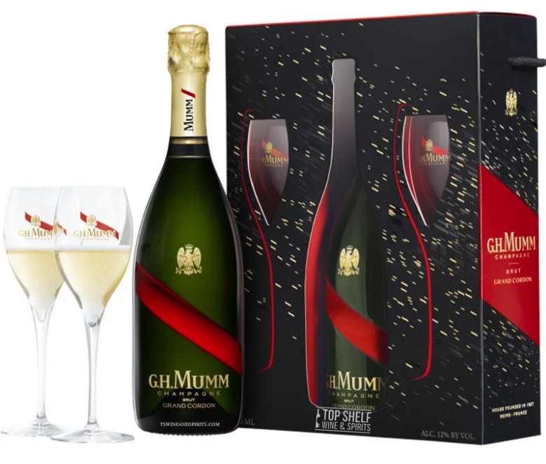 GH Mumm Champagne w/flutes 750ml – Grand Island Wine & Spirits