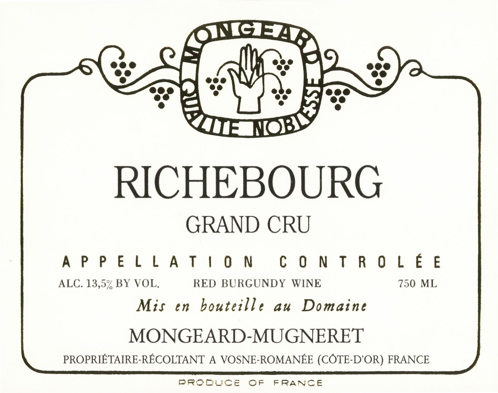Domaine Mongeard Mugneret Richebourg 2019 750ml Bottle Shop of Spring