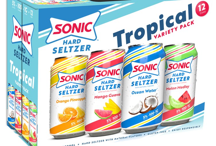 Sonic Hard Seltzer Tropical Variety Pack 12 pack 12 oz. Can Petite