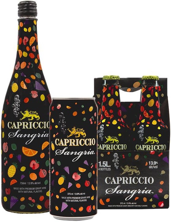 Capriccio sangria 375ml nutrition facts