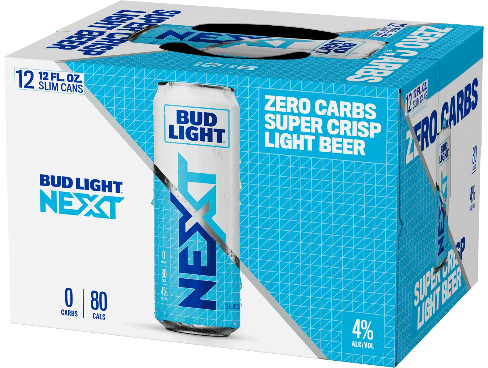 Bud Light Next Zero Carb Beer 12 pack 12 oz. Can - Argonaut ...