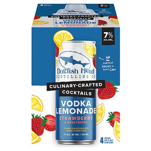 Dogfish Head Strawberry Honeyberry Vodka Lemonade 4 pack 12 oz. Can